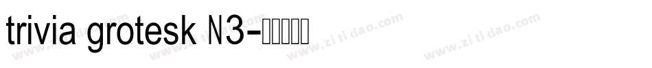 trivia grotesk N3字体转换